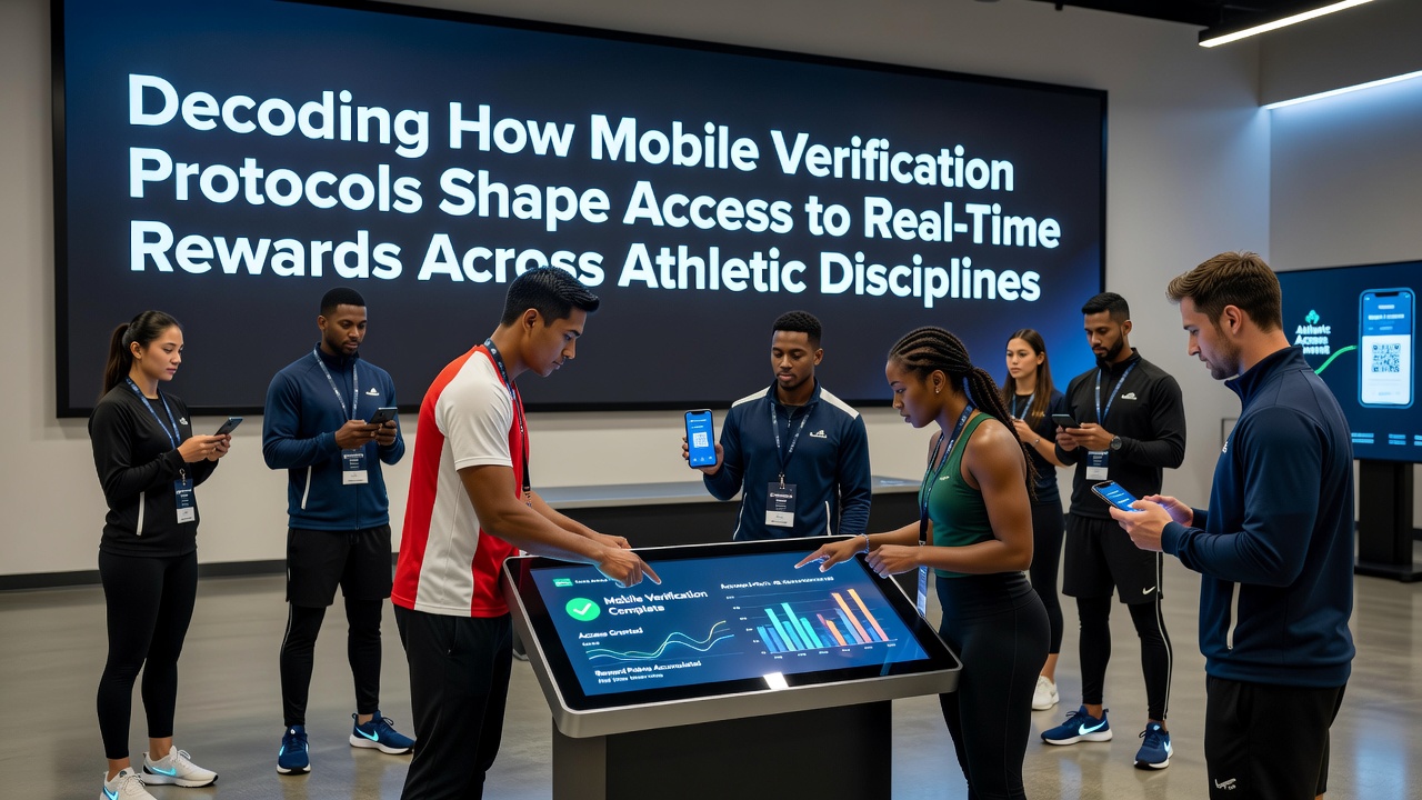 Athletes and fans engaging with verified mobile apps during live sports events for instant rewards